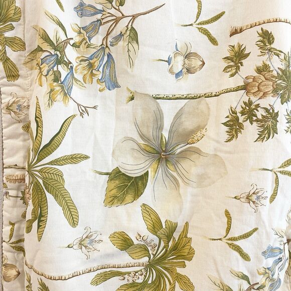 Williamsburg Standard Sham Set Of 2 Palms Yellow Magnolia Southern Florida - Picture 2 of 9